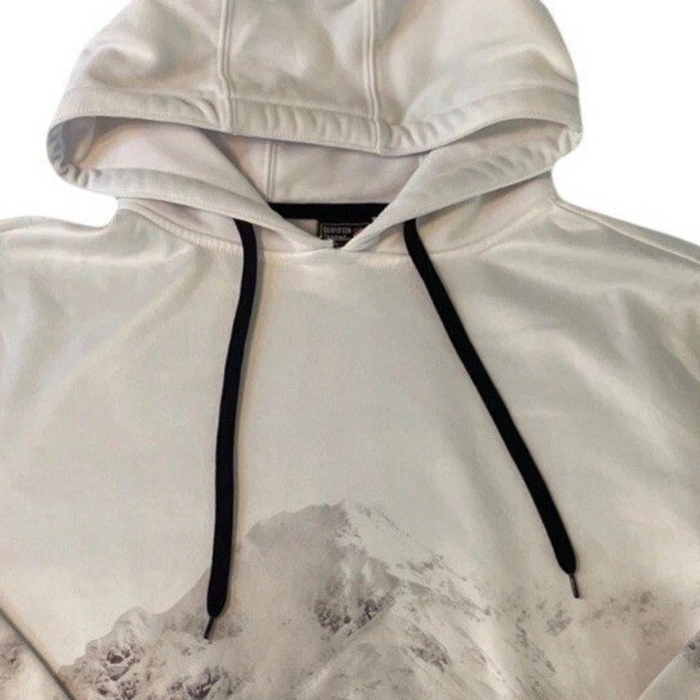 Outfitter Trading Co Mammoth Mountain Hoodie Men Medium White Performance Fleece